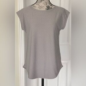 Aritzia Wilfred Swiss Dot Ladies Top Gray Size Small